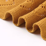 Mustard (Yellow Brown) Hearts 100% Cotton Cellular Blanket Ideal for Prams, cots 100cm x 80cm