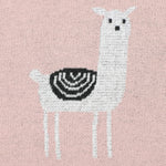 Llama Pink 100% Cotton Cellular Blanket Ideal for Prams, cots. 100cm x 80cm