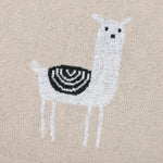 Llama Cream 100% Cotton Cellular Blanket Ideal for Prams, cots. 100cm x 80cm