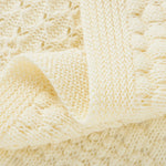 Off White Knitted 100% Cotton Cellular Blanket Ideal for Prams, cots 100cm x 80cm