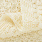 Off White Knitted 100% Cotton Cellular Blanket Ideal for Prams, cots 100cm x 80cm