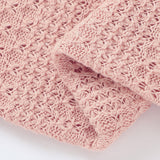 Pink Knitted 100% Cotton Cellular Blanket Ideal for Prams, cots 100cm x 80cm
