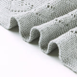 Grey Hearts 100% Cotton Cellular Blanket Ideal for Prams, cots 100cm x 80cm