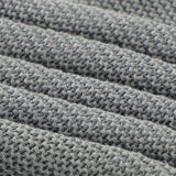 Grey Classic Knit 100% Cotton Cellular Blanket Ideal for Prams, cots 100cm x 80cm