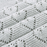Grey Hearts 100% Cotton Cellular Blanket Ideal for Prams, cots 100cm x 80cm
