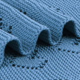 Blue Hearts 100% Cotton Cellular Blanket Ideal for Prams, cots 100cm x 80cm