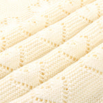 Off White Hearts 100% Cotton Cellular Blanket Ideal for Prams, cots 100cm x 80cm