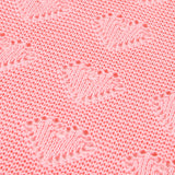 Pink Hearts 100% Cotton Cellular Blanket Ideal for Prams, cots 100cm x 80cm