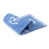 Rocking Horse Blue 100% Cotton Cellular Blanket Ideal for Prams, cots, car Seats and Moses Baskets. 100cm x 80cm
