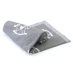 Rocking Horse Grey 100% Cotton Cellular Blanket Ideal for Prams, cots, car Seats and Moses Baskets. 100cm x 80cm