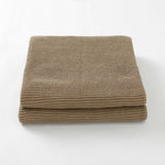 Khaki Classic Knit 100% Cotton Cellular Blanket Ideal for Prams, cots 100cm x 80cm