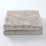 Grey Knitted 100% Cotton Cellular Blanket Ideal for Prams, cots 100cm x 80cm