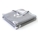 Rocking Horse Grey 100% Cotton Cellular Blanket Ideal for Prams, cots, car Seats and Moses Baskets. 100cm x 80cm