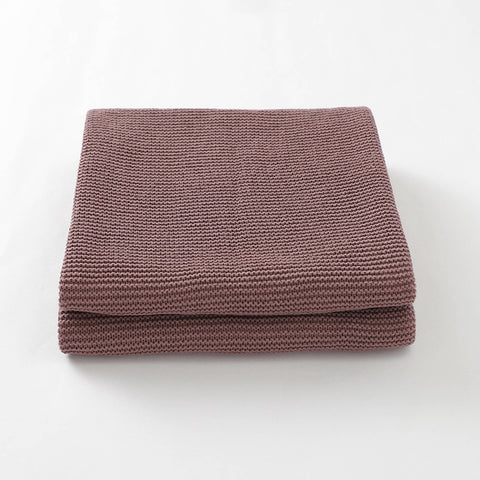 Coffee Brown Classic Knit 100% Cotton Cellular Blanket Ideal for Prams, cots 100cm x 80cm