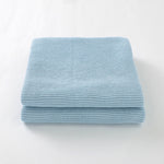 Sky Blue Classic Knit 100% Cotton Cellular Blanket Ideal for Prams, cots 100cm x 80cm