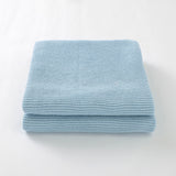 Sky Blue Classic Knit 100% Cotton Cellular Blanket Ideal for Prams, cots 100cm x 80cm
