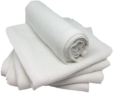 Muslin Squares - Pure White - 100% Cotton - Pack of 5
