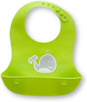 Waterproof Soft Silicone Baby Bibs - Green & Yellow