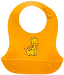 Waterproof Soft Silicone Baby Bibs -Blue & Yellow