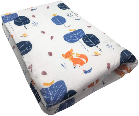 Blue Fox 6-Layer Bamboo/Cotton Thick Muslin Blankets 120cm x 120cm