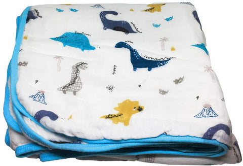 Dinosaur 6 Layer Muslin Blankets