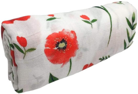 Flower Designs Swaddle Blanket 120cm x 120cm
