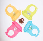 Waterproof Soft Silicone Baby Bibs -Blue & Yellow