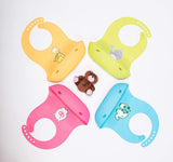 Waterproof Soft Silicone Baby Bibs -Blue & Yellow