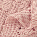 Pink Weave 100% Cotton Cellular Blanket Ideal for Prams, cots 100cm x 80cm