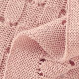 Pink Weave 100% Cotton Cellular Blanket Ideal for Prams, cots 100cm x 80cm