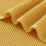 Yellow Classic Knit 100% Cotton Cellular Blanket Ideal for Prams, cots 100cm x 80cm