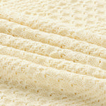 Off White Knitted 100% Cotton Cellular Blanket Ideal for Prams, cots 100cm x 80cm
