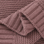 Coffee Brown Classic Knit 100% Cotton Cellular Blanket Ideal for Prams, cots 100cm x 80cm