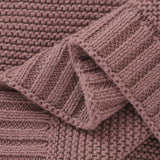 Coffee Brown Classic Knit 100% Cotton Cellular Blanket Ideal for Prams, cots 100cm x 80cm