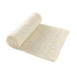 Cream Weave 100% Cotton Cellular Blanket Ideal for Prams, cots 100cm x 80cm