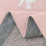 Llama Pink 100% Cotton Cellular Blanket Ideal for Prams, cots. 100cm x 80cm