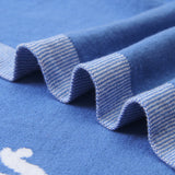 Rocking Horse Blue 100% Cotton Cellular Blanket Ideal for Prams, cots, car Seats and Moses Baskets. 100cm x 80cm