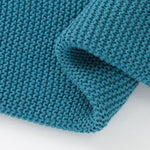 Teal (Blue-Green) Classic Knit 100% Cotton Cellular Blanket Ideal for Prams, cots 100cm x 80cm