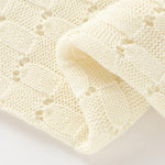 Cream Weave 100% Cotton Cellular Blanket Ideal for Prams, cots 100cm x 80cm