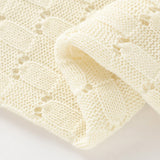 Cream Weave 100% Cotton Cellular Blanket Ideal for Prams, cots 100cm x 80cm