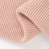 Light Pink Classic Knit 100% Cotton Cellular Blanket Ideal for Prams, cots 100cm x 80cm