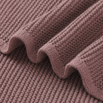 Coffee Brown Classic Knit 100% Cotton Cellular Blanket Ideal for Prams, cots 100cm x 80cm
