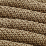 Khaki Classic Knit 100% Cotton Cellular Blanket Ideal for Prams, cots 100cm x 80cm
