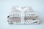 Pompom 100% Organic Cotton Baby Muslins Set of 3-40cm x 40cm Squares (Gray)