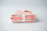 Pompom 100% Organic Cotton Baby Muslins Set of 3-40cm x 40cm Squares (Pink)