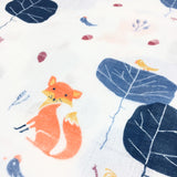 Foxes Bamboo/Cotton Muslin Blanket Set 120cm x 120cm