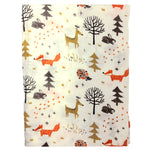 Foxes Bamboo/Cotton Muslin Blanket Set 120cm x 120cm