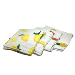 Fruit Wash Cloths Set of 4, 100% Cotton Cloths